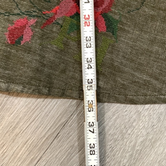 Pink House Japan Olive Wrap Floral Embroidered Maxi Skirt size L - Picture 13 of 15